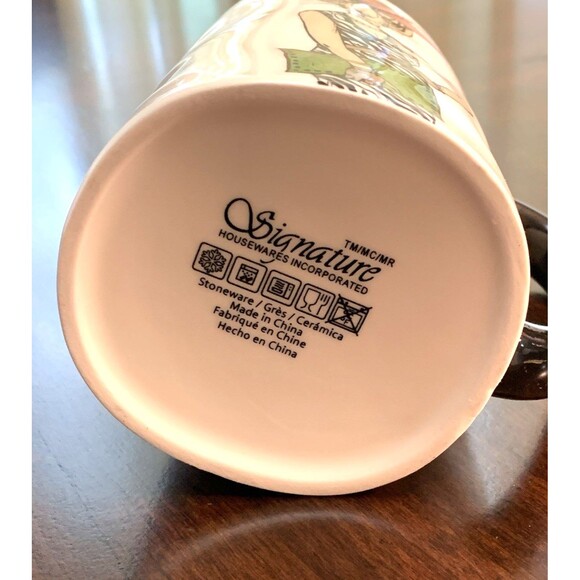 Signature Housewares Mug Hipster Diva Tiger Cat Zebra Print Dress Red Hat Clutch - Picture 6 of 9